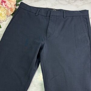 Theory Men's Navy Blue Zaine Double Stretch Slim Straight Cotton Pant Size 30